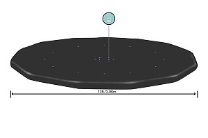 Чехол для круглых каркасных бассейнов 396 см Bestway (58292)