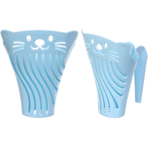 Совок - ковш для кошачьего туалета "ДОНКОТТИКО", цвет голубой, 17*12см (лейбл)