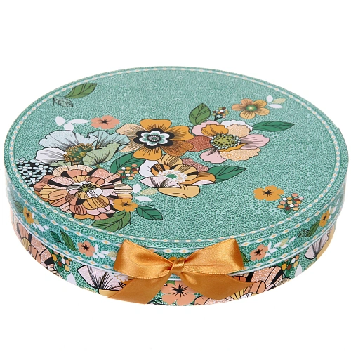 Тарелка керамическая в наборе 2шт Цветочная радуга 20,5см _5