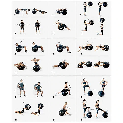 Мяч для фитнеса Sportage 85 см 1000гр с насосом, красный_9