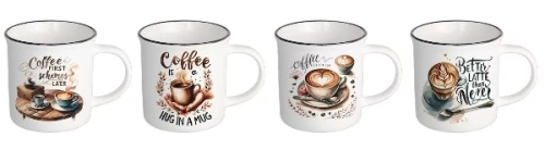 Кружка керамическая 210мл "Кофе", микс рисунков