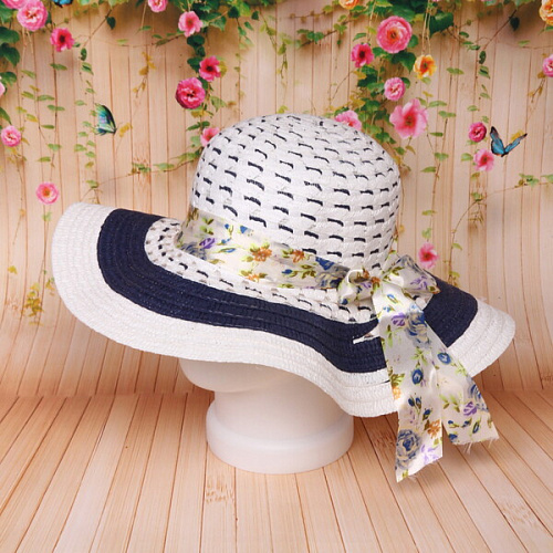 Шляпа женская с широкими полями TiraMiSu- Николь, микс 4 цвета, р58, ширина полей 10 см_23