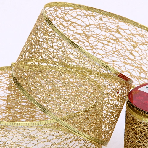 Лента для декорирования Сказка 6,3 см, 2,7 м, Золото_6