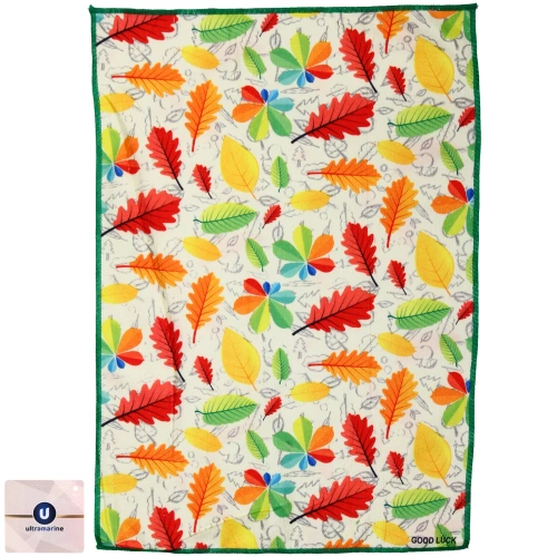 Полотенце кухонное "Flavor - Листья" 40*57 см, микрофибра 200 гр/м2
