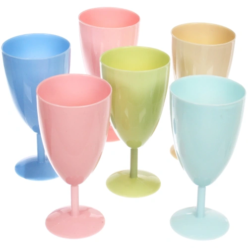 Бокал для вина 170мл в наборе 6шт "Пастель", микс цветов