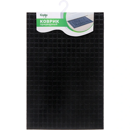 Коврик придверный 38*58см"Мозаика" черный