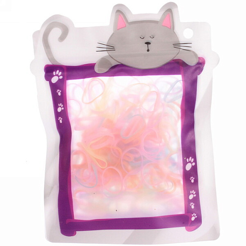 Резинки для волос силиконовые100шт  Mini miracle - Марта, цвет микс , 10,514,5см_5