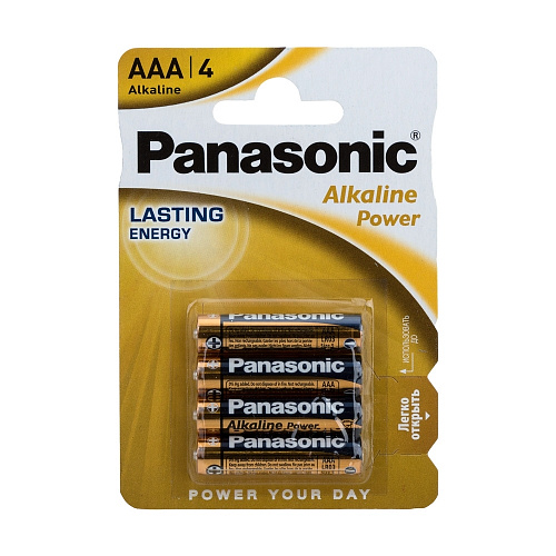 Батарейка алкалиновая Panasonic Alkaline Power LR 3, тип ААА (4*Вl) (CDS) (48/240)