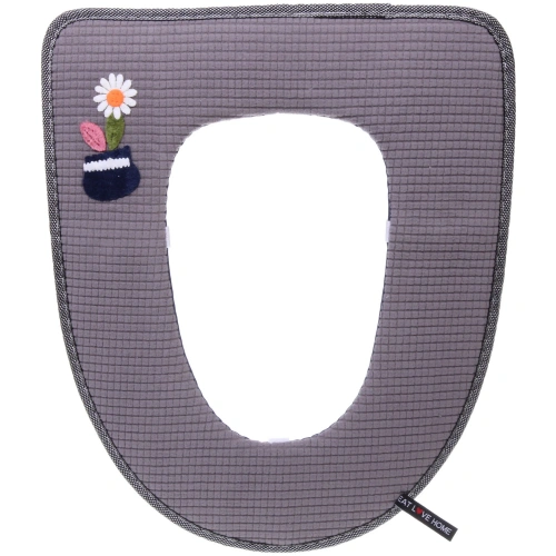 Чехол для сиденья унитаза "Кактус"серый