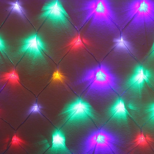 Гирлянда для улицы СЕТКА Мерцание ш2,0 в1,5 м 192 ламп LED, прозрпров, Мультицвет (возможность соединения)_3