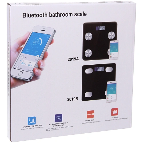 Весы напольные электронные SMART - Style 28280,5 см, bluetooth (работает от 2хААА), Белый_4