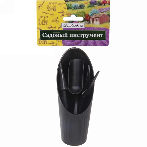 Набор садовых инструментов Алоэ для пересадки саженцев,суккулентов 4 предмета, цвет черный_7