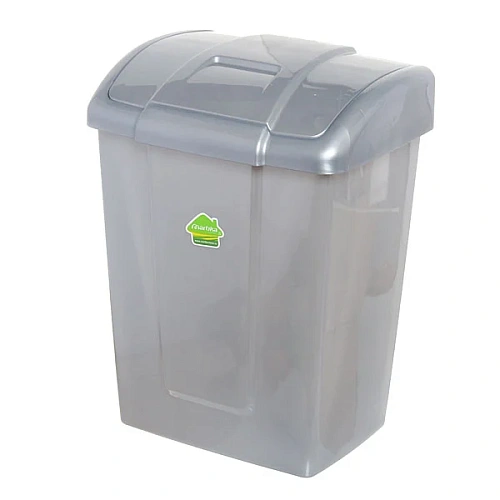 Контейнер для мусора"Форте"13л серебристый С341СРБ