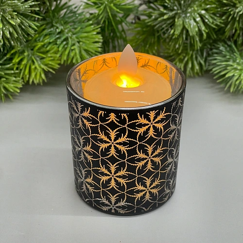 Подсвечник "Фантазия" 7*7,8 см, Черный