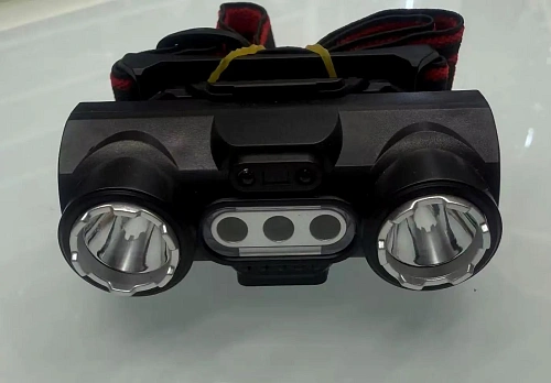 Фонарь налобный 6 режимов, 5LED, аккумуляторная батарея 500mAh USB 6352