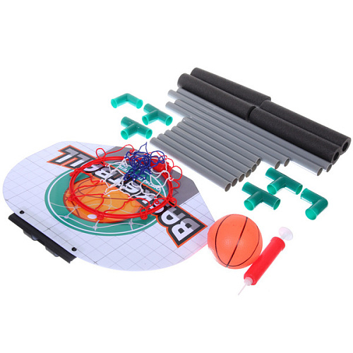 Набор игровой для бассейна ZG270-265 кольцо с подставкой 454567 см, мяч 12 см 1 шт, насос_5