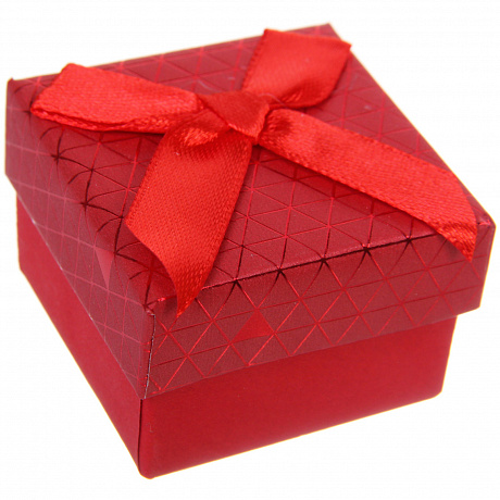 Коробка подарочная "Абстракция" 5*5*3,5 см, Красный